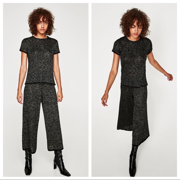 🌹NWT. Zara Black Knit Top/Sweater. Size S. - Picture 2 of 8